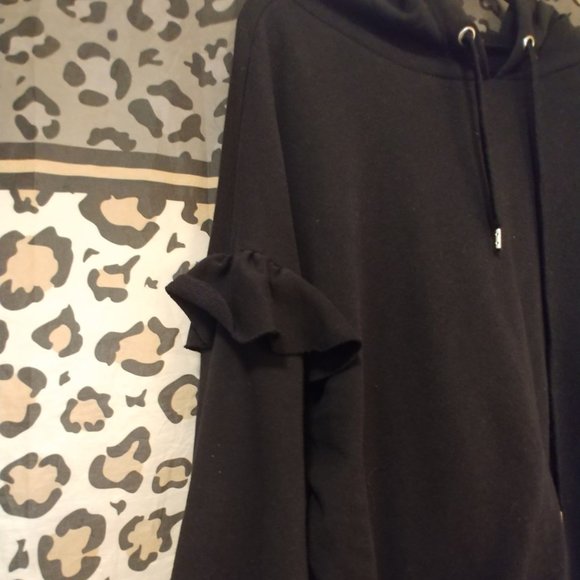 Ruffle Sleeve Hoodie 2x Forever 21 Plus - Picture 2 of 4